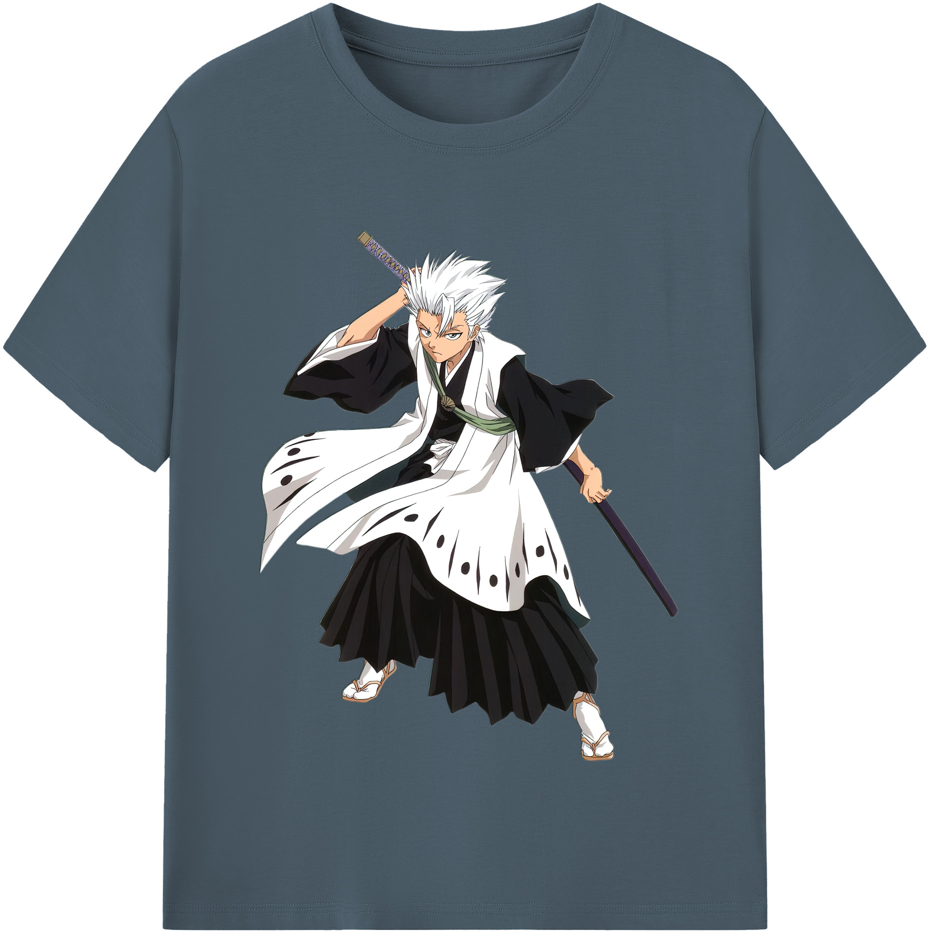 （画像用） ブリーチ 日番谷冬獅郎（ひつがや とうしろう） BLEACH Hitsugaya Toushirou 綿100％半袖Tシャツ（フロントプリント）